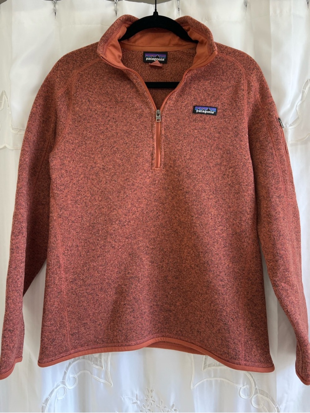 Patagonia Better Sweater 1/4 Zip Fleece Pullover Jacket Burl Red Heather Medium - Picture 6 of 12